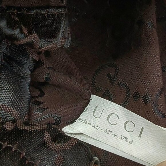 'GUCCI' DRAWSTRING 'GG' MONOGRAM DUST BAG - Picture 7 of 10